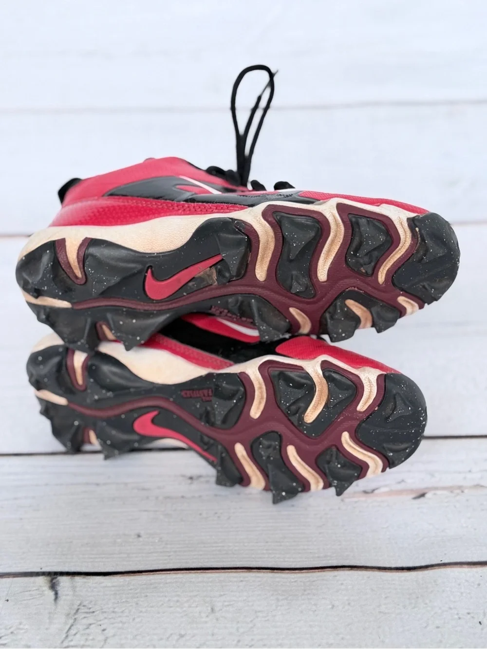 Nike Kids Red, Black & White Athletic Sneakers